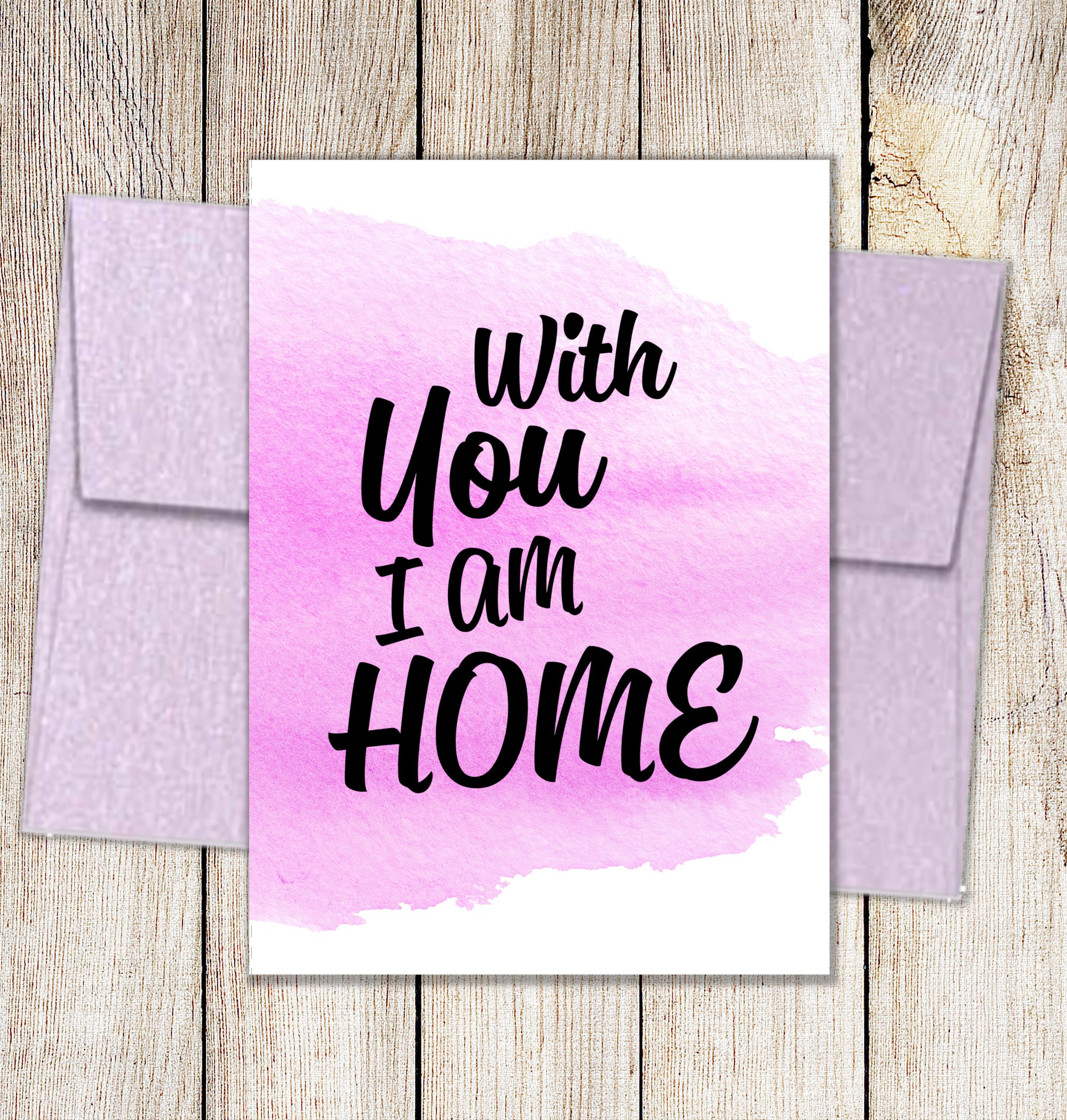 Romantic Printable Valentine's Day Card Love You Card Etsy