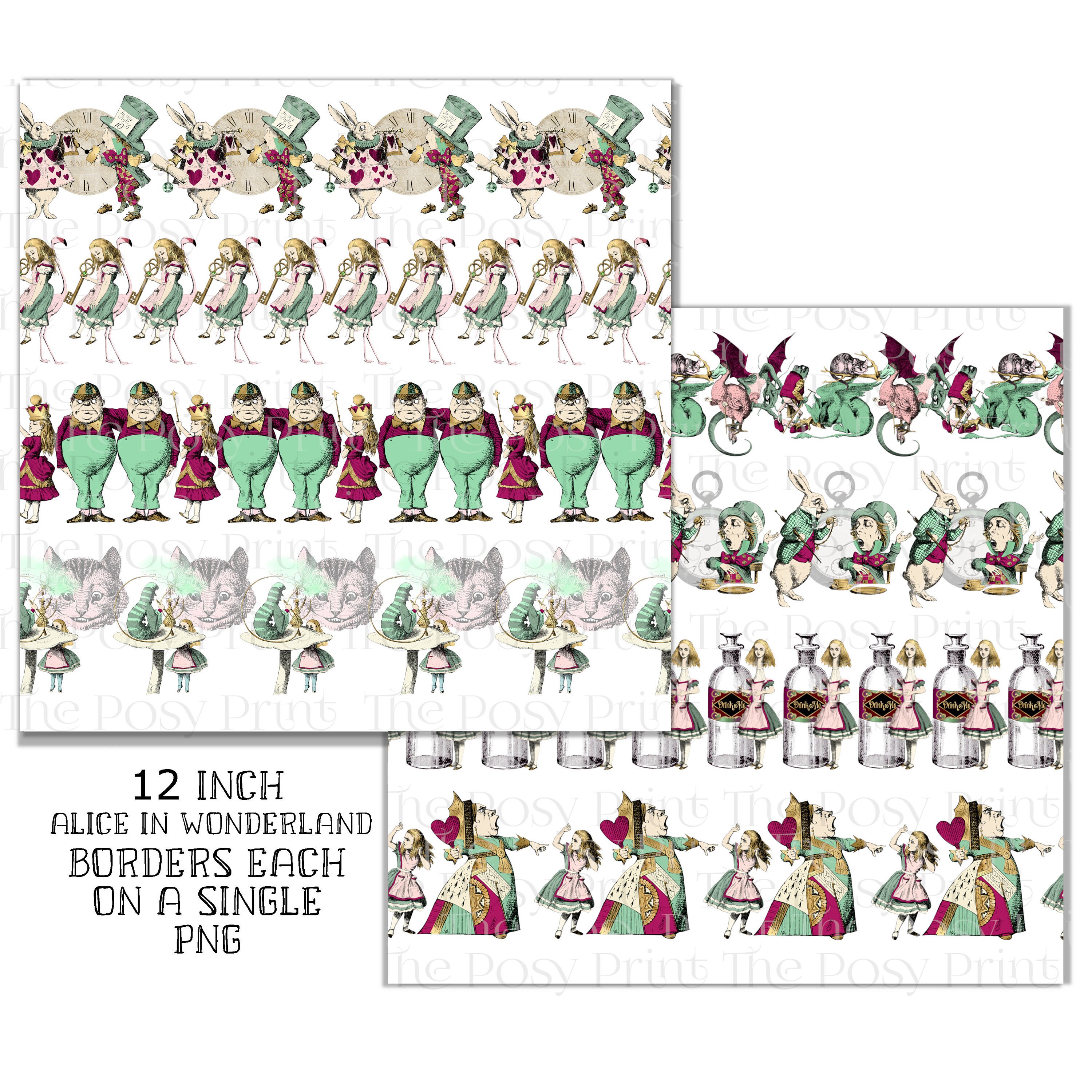 Alice In Wonderland Clip Art Borders