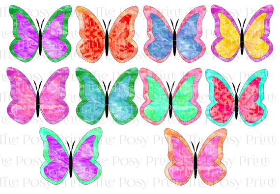 Butterfly Clipart Watercolor Butterfly PNG Printable Clip - Etsy