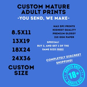 Sexy Custom Adult Poster Prints