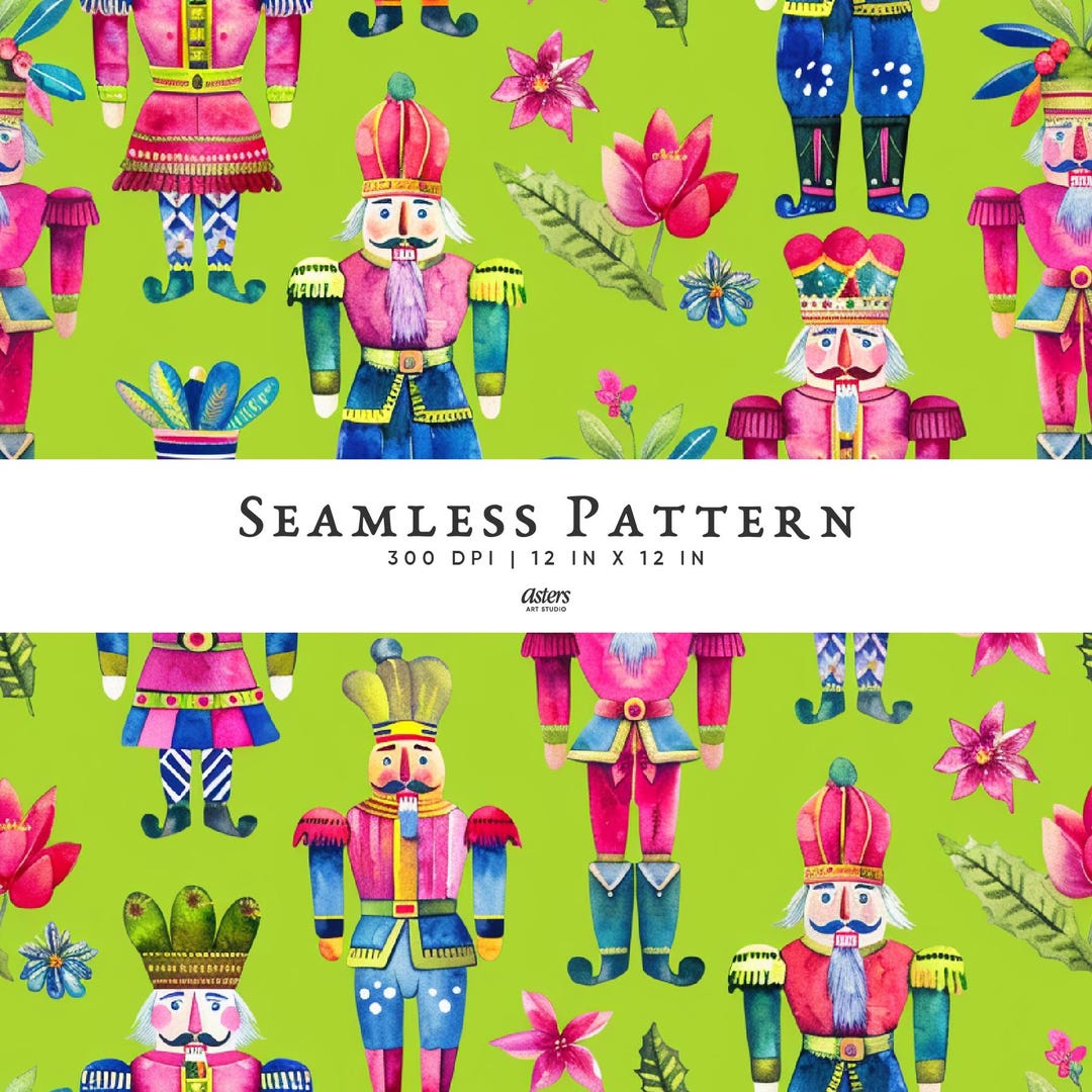 Nutcracker Seamless Pattern Christmas Seamless Pattern Nut Crackers ...
