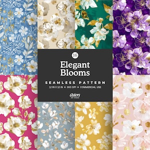 Elegante Florale Nahtlose Muster Gold Floral-elegantes Blumendruck-Muster Luxus Nahtlose Datei-Bundle Elegante Florale Muster-Bundle-Bundle