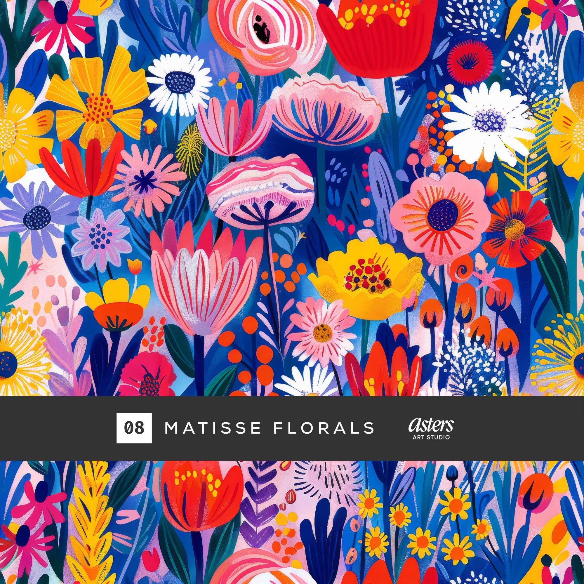 Matisse Seamless Pattern Henri Matisse Digital Paper Mattise Floral ...