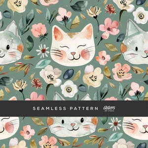 Motif chats Motif chat sans couture Amoureux des chats