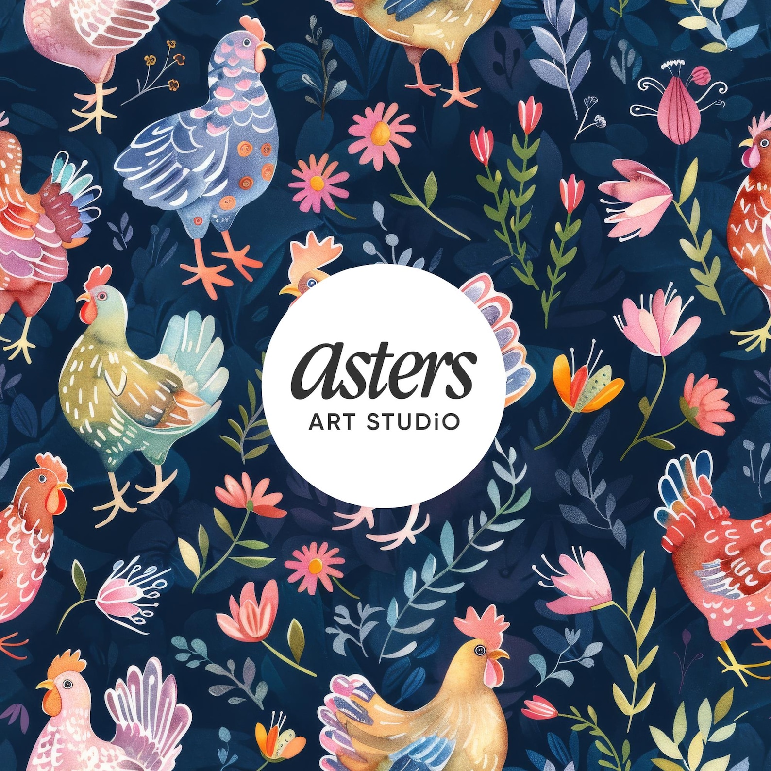 Seamless Chicken Pattern Roosters Pattern Chickens Seamless Background ...