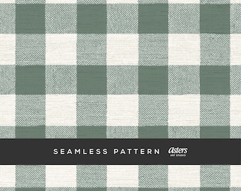 Sage Grün kariertes nahtloses Muster | Bauernhaus Gingham Digitales Papier | Rustikaler Karo Hintergrund | Tumbler Sublimation | Stoffdruck PNG