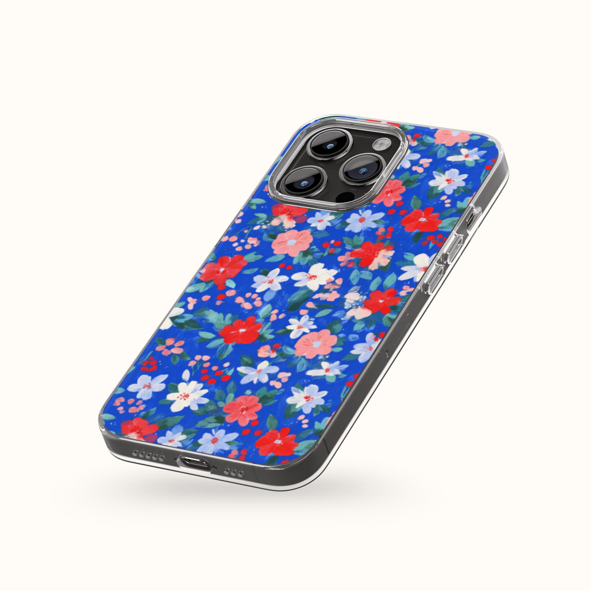 Patriotic Ditsy Floral Seamless Pattern, 4th of July Red White Blue ...