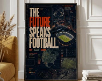 Poster World Cup | World Cup 2026 | Football Wall Art | Soccer Gift for Him | FIFA World Cup 2026