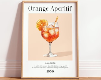 Plakat z nadrukiem koktajlowym w stylu vintage, sztuka ścienna z drinkami w stylu retro, wystrój baru kuchennego