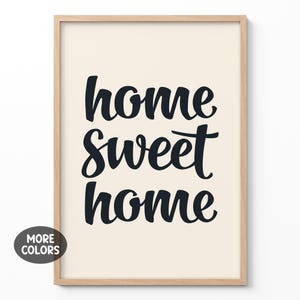 Decorazione murale "Home Sweet Home", poster con tipografia alla moda, stampa per ingresso moderno, regalo accogliente per inaugurazione della casa, soggiorno minimalista, cartello per cucina
