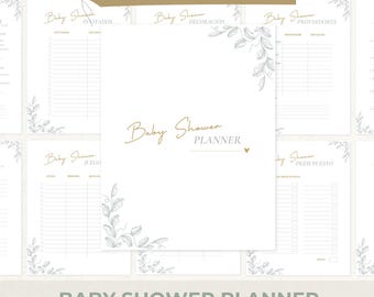 Spanish Baby Shower Planner • Organizador de Baby Shower en Español • Minimalist & Gender-Neutral • Printable PDF
