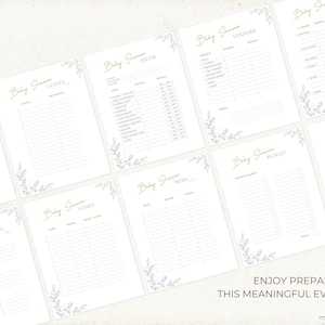 Neutral theme baby shower checklist with budget, guests, and shopping list.