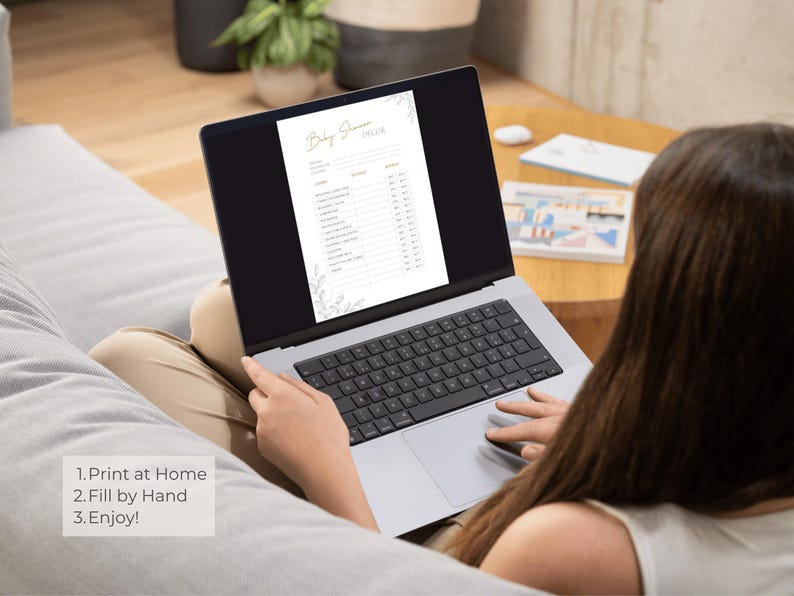Moms-to-be organizer and printable baby shower planner PDF in US Letter and A4 sizes.