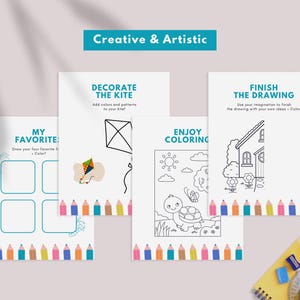 Printable activity pack for kids with educational and creative games to print at home
