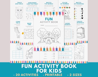 Busy Book for Kids · Printable Activity Book · Screen-Free Games & Coloring Bundle · Nature-Inspired Preschool Education PDF (Ages 4–8)
