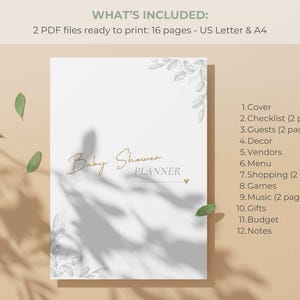 Minimalist baby shower planner for first-time moms and easy planning.