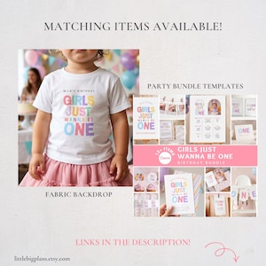 Girls just wanna be one matching items available: t-shirt and printable party bundle