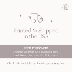 Printed & Shipped in the USA - Shipping upgrade available