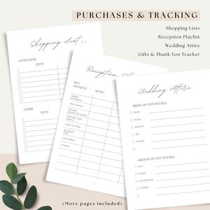 Printable wedding checklist and planning organizer with budget tracker and emergency kit list