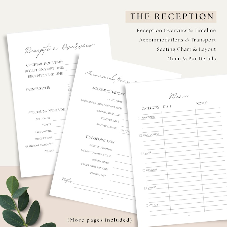 Printable wedding checklist and planning organizer with budget tracker and emergency kit list