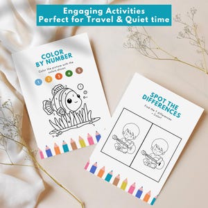Printable activity pack for kids with educational and creative games to print at home