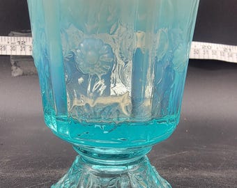 Vintage 1930s Fenton Custard Glass Uranium Vaseline Poppy Vase