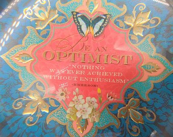 Crystal Made in France Punch Studio "Optimist" Paperweight Original Box