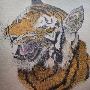 Vintage 1982 Painted Tiger by Captain Daniel J. Rhodes, Louisiana ...