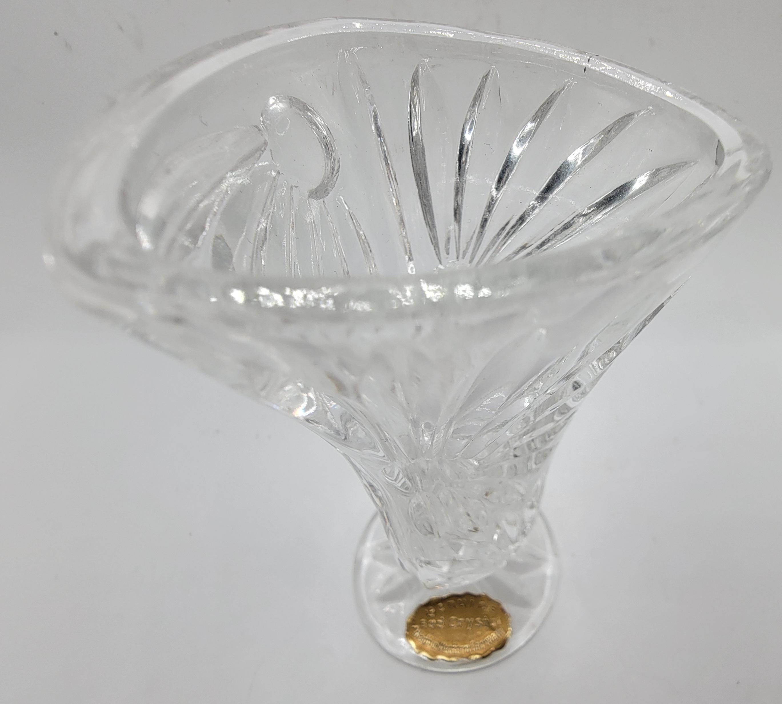 Vintage Genuine Lead Crystal Cut Glass Vase - Made in West Germany