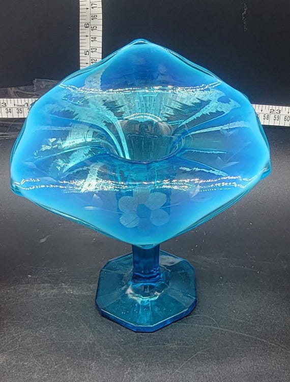Antique Jack in the Pulpit Vase by Dugan Glass 1907-1910 Blue