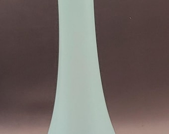 Jarrón colgante vintage Fenton azul opalescente con diseño de puntos en relieve - 8"