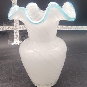 Fenton Aqua Crest Vase - Etsy - Page 2