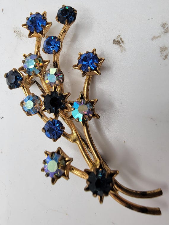 Broche étoile émaillée Bleue Nuit - Avec Strass, Métal émaillé, Thème Astre