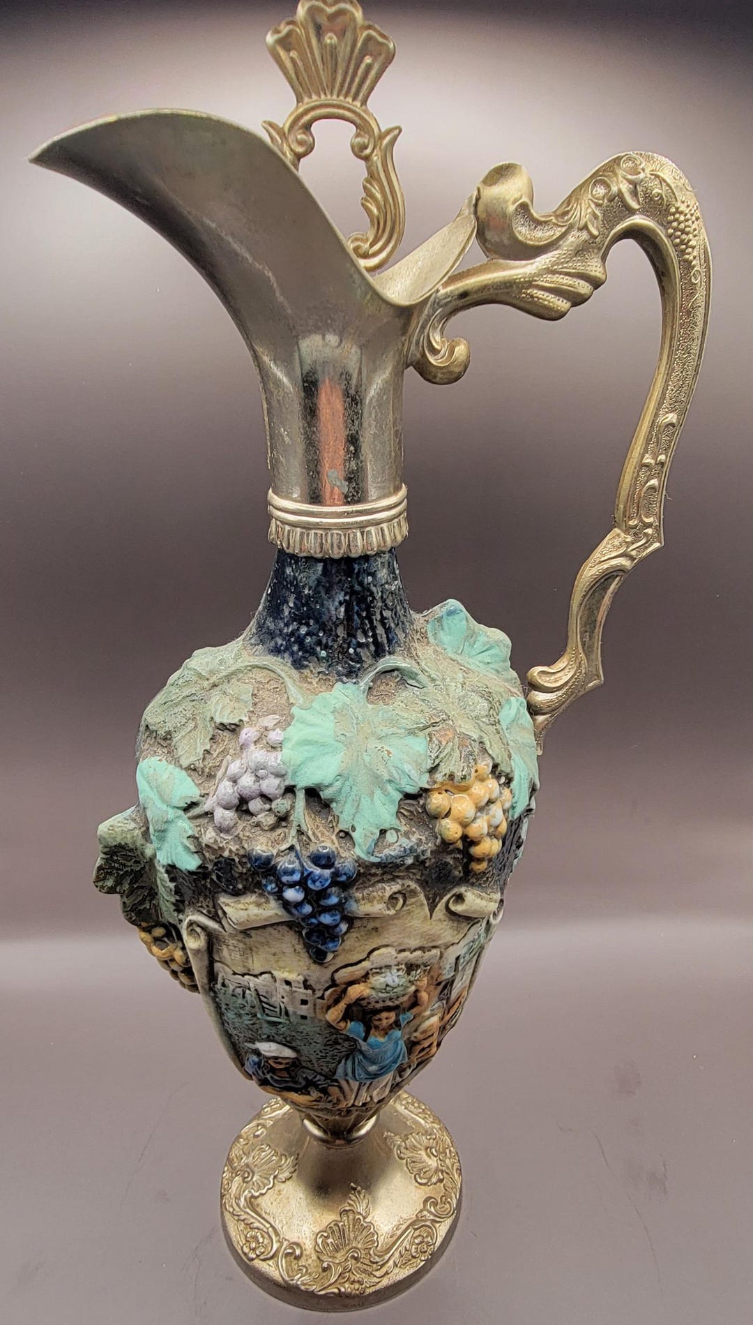 Vintage Riprod Vietata CC Art #2598 Hand Painted Made in Italy