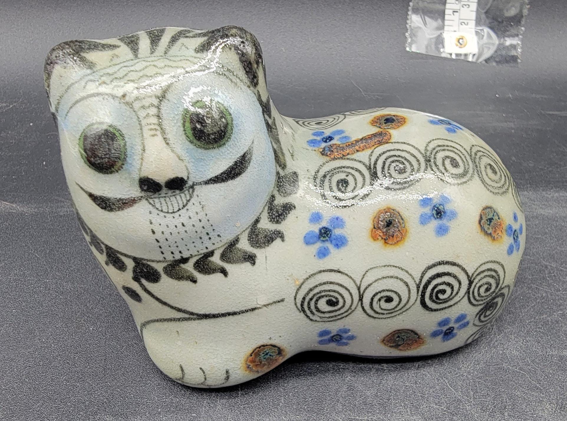 Vintage Tonala Cat Ceramic Figurine - Rattles Like a Baby's Rattle-see ...