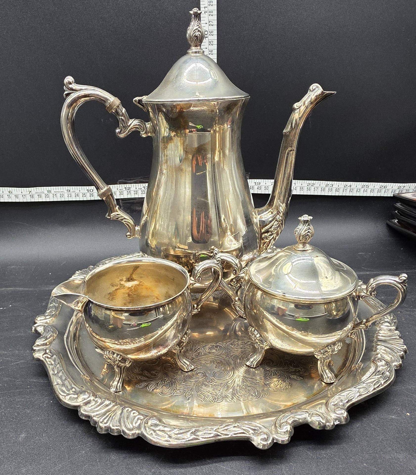 Vintage Sheridan Taunton Silversmiths Silver Plated Tea Set With