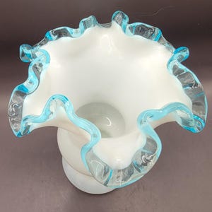 Fenton Aqua Crest Vase - Etsy - Page 2