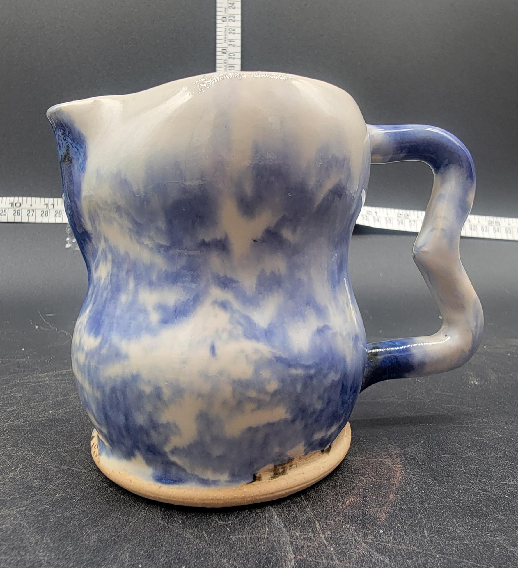 ヴィンテージ ブルー＆ホワイト 渦巻き セラミック クリーマー