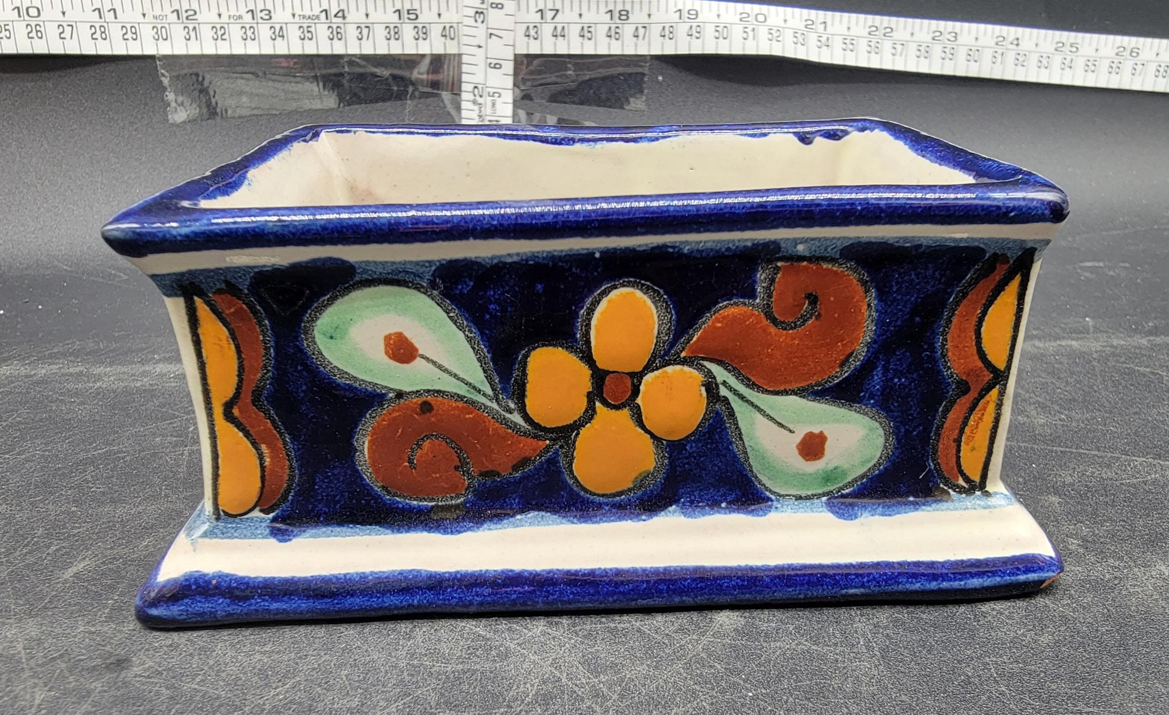 メキシコ製 工芸品　タラベラ焼き 4個セット ハンドペイント ヴィンテージ メキシコ タラベラ焼き 陶器製小物入れ - 5インチ - Etsy
