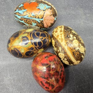 Set of Four Small Decorative Eggs