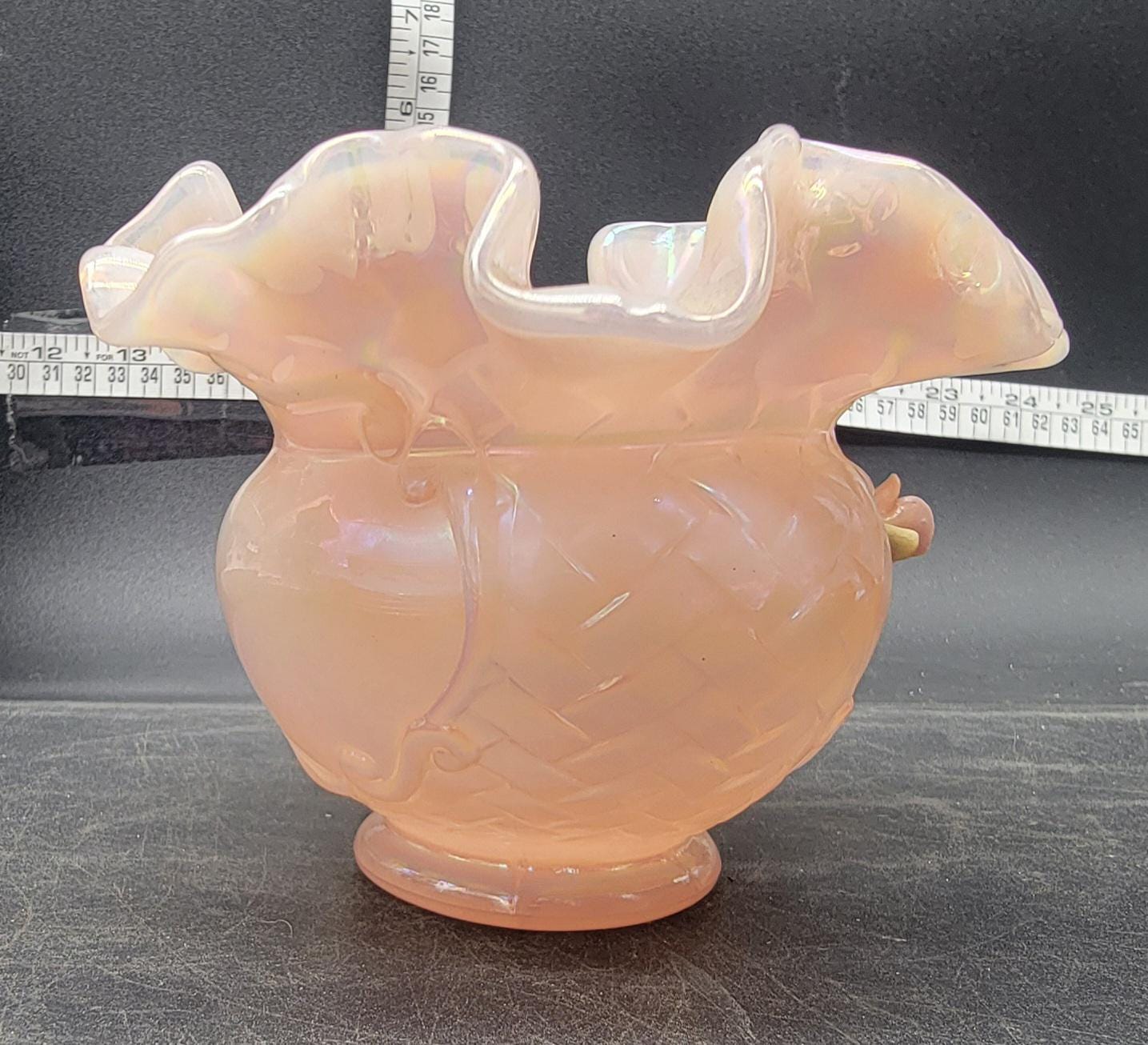 Fenton Art Glass ピンクガラス製ピッチャー 17cm Fenton Art Glass