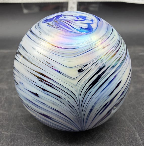 ペーパーウェイト アート ガラス 虹 複合宇宙ペーパーウェイト