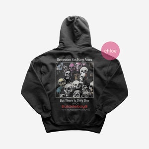 Premium Suicideboys Hoodie - Depression Has Many Faces But There Is Only One Tee - Suicideboys New Album Hoodie - Unisex Heavy Cotton Hoodie