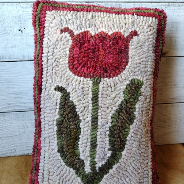 Hooked Rug Pillow - Etsy