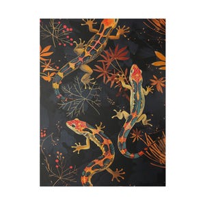 Abstract gecko modern art print Gecko lizards wall art pet canvas wall art colorful home decor print giclee animal pattern art print 5