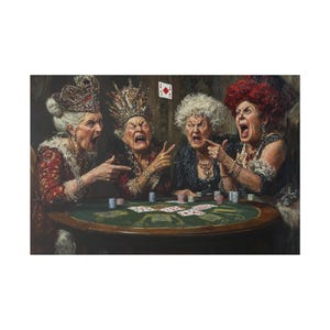 Die Damen von Herz, Karo, Pik und Kreuz treffen sich zum wöchentlichen Spiel von Poker