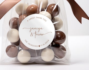 Personalized Wedding Favor Stickers for Bags, Hotel Welcome Bags, Custom Favor Stickers for Wedding Guest Favors, Custom Treat Bag Stickers