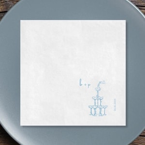 Custom Wedding Napkins, Personalized Wedding Cocktail Napkins, Rehearsal Dinner Napkins, Champagne Tower Cocktail Napkins for Bachelorette