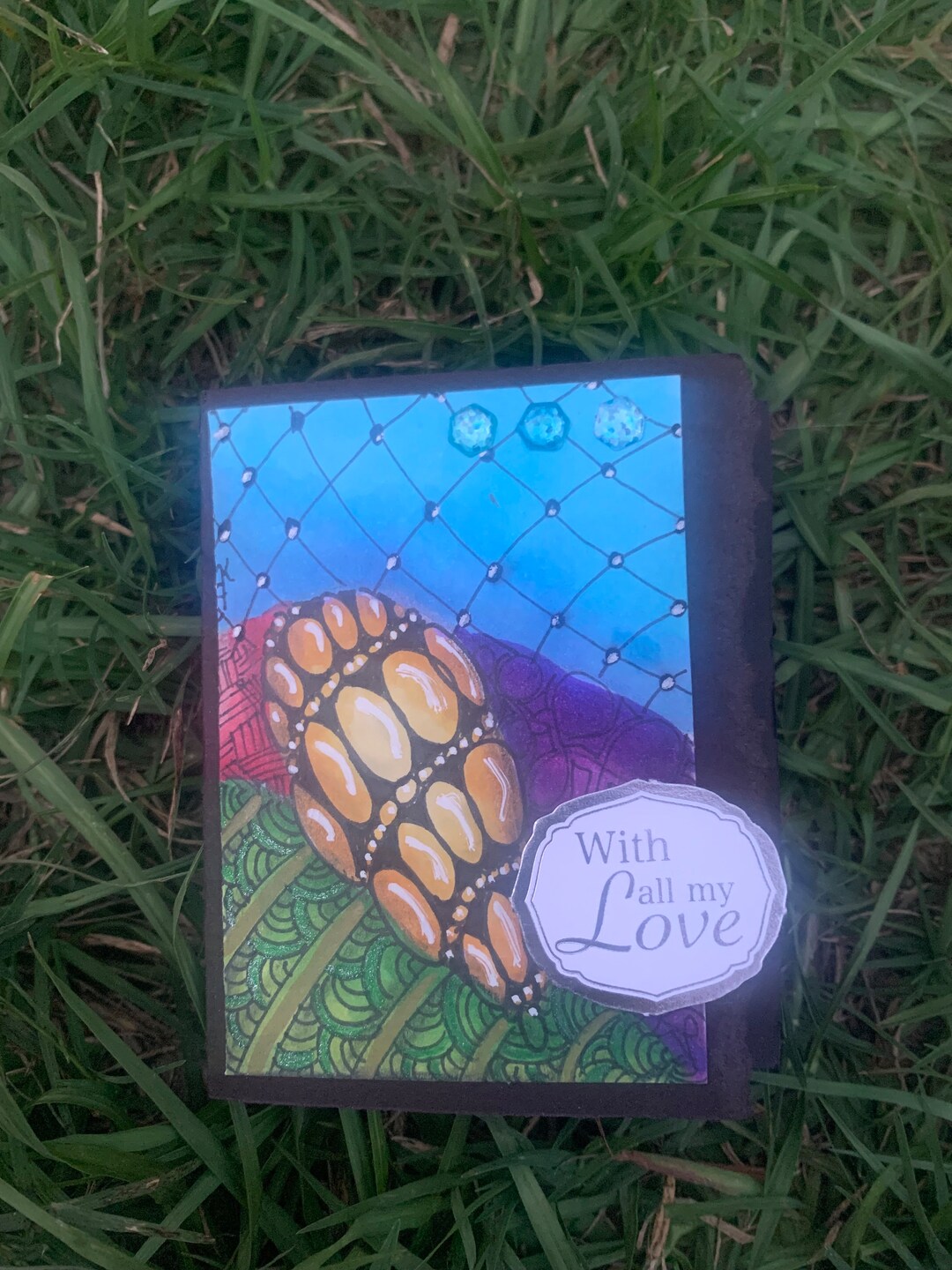 Hand Drawn Love Shell Diy Greeting Card Blank With Envelope - Etsy