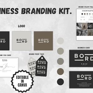 Branding Kit template | Business branding kit | Editable business brand kit | Editable logo | Editable business mood board